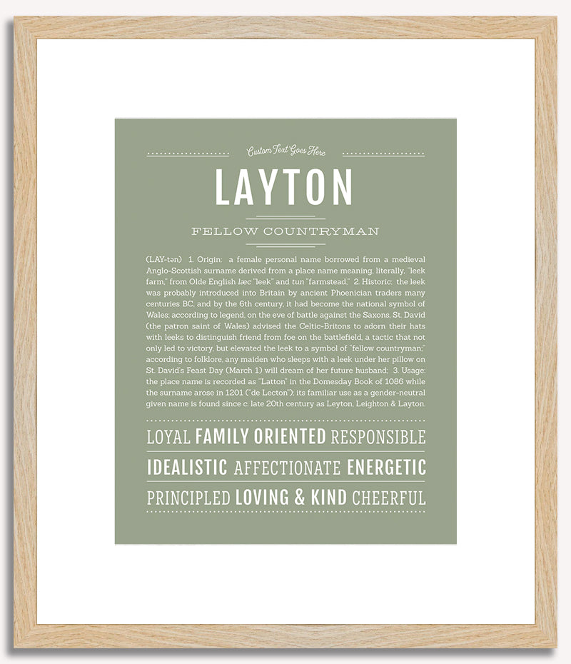 Layton (female) | Name Art Print