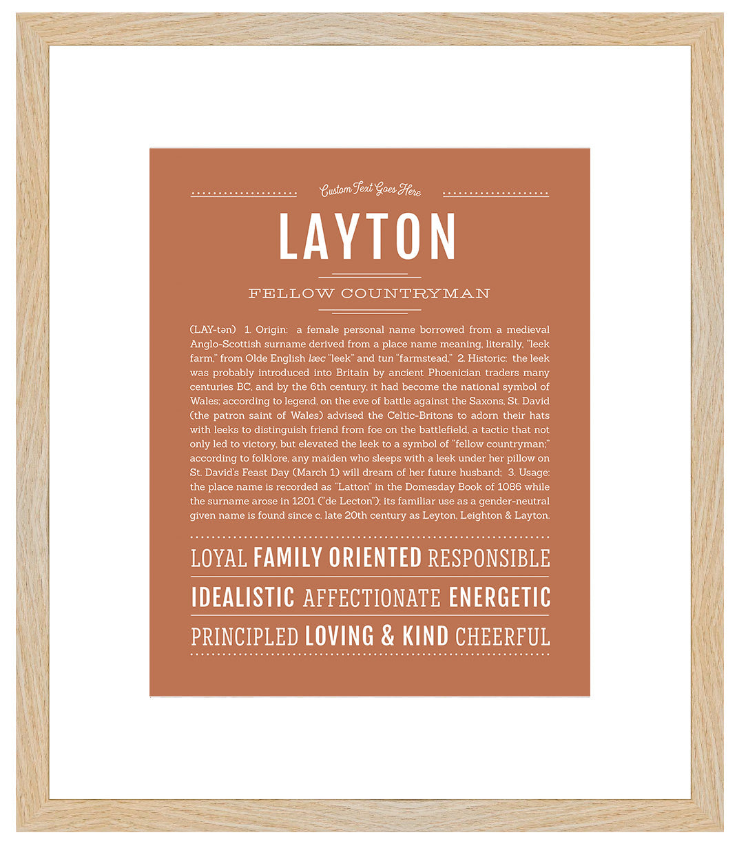 Layton (female) | Name Art Print