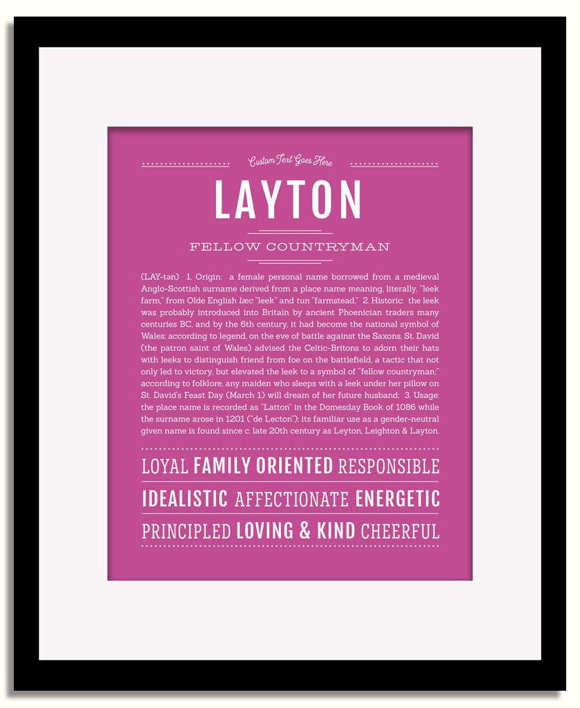 Frame Options | Dark Pink | Black Frame, Matted