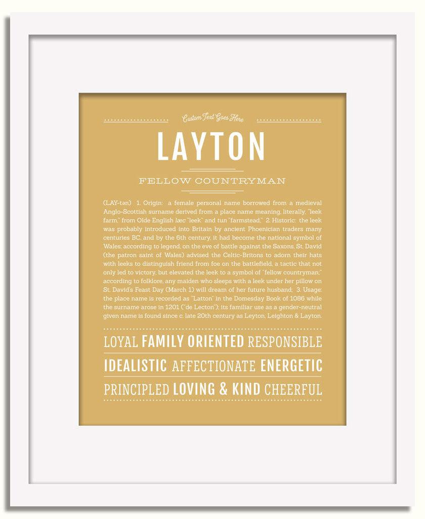 Frame Options | Matte Gold | White Frame, Matted