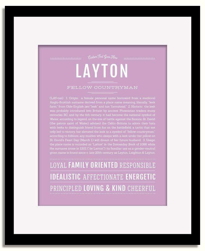 Frame Options | Lilac | Black Frame, Matted