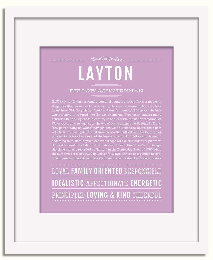 Frame Options | Lilac | White Frame, Matted