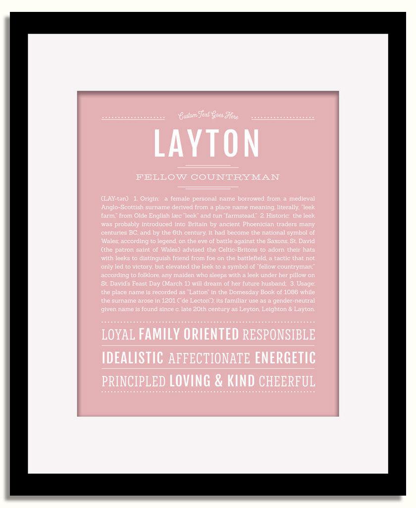 Frame Options | Dusty Rose | Black Frame, Matted