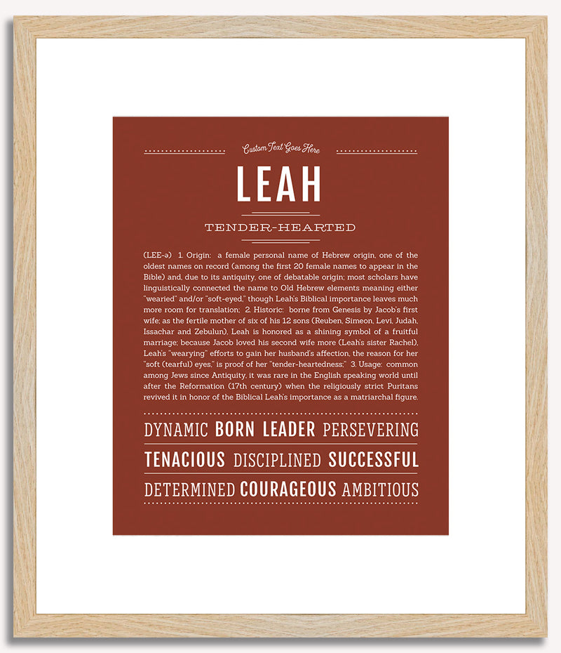 Leah | Name Art Print