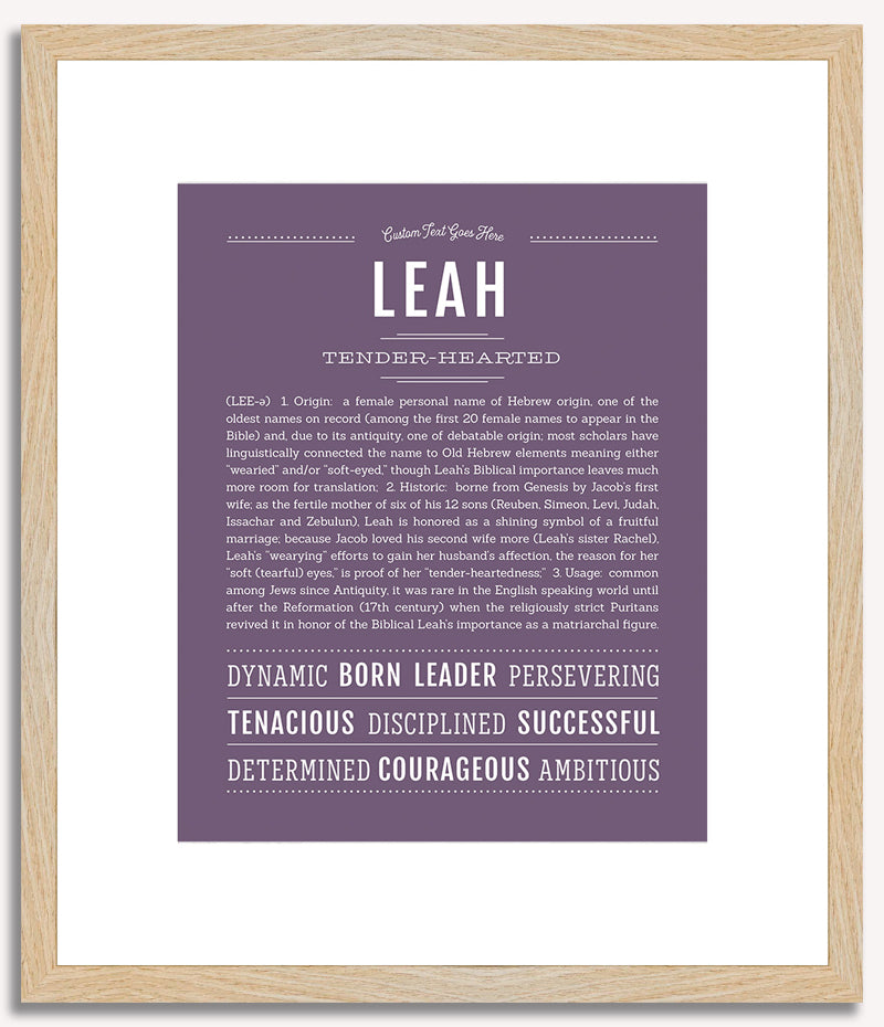 Leah | Name Art Print