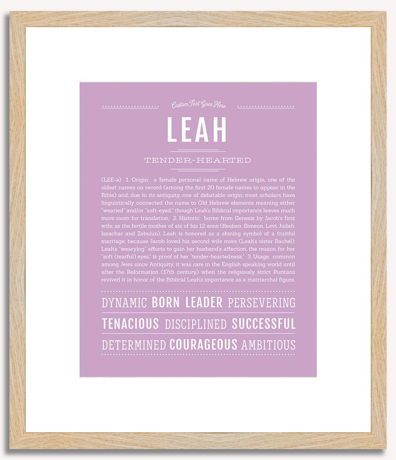 Leah | Name Art Print