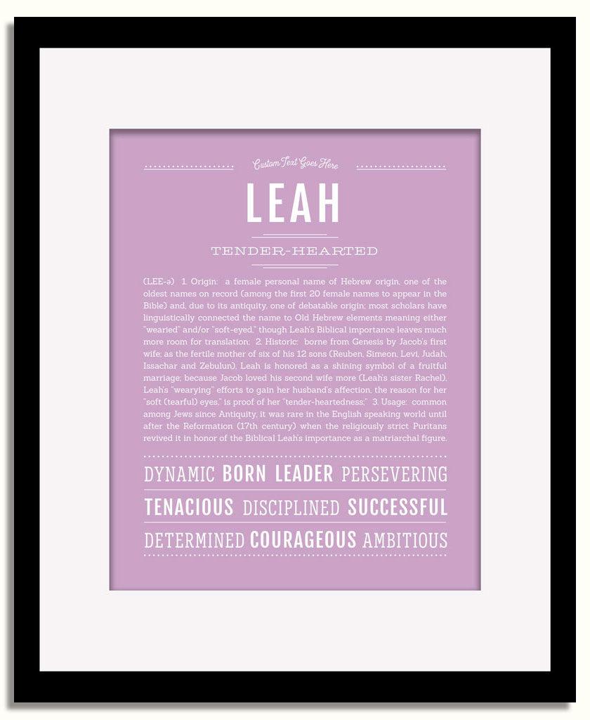 Frame Options | Lilac | Black Frame, Matted