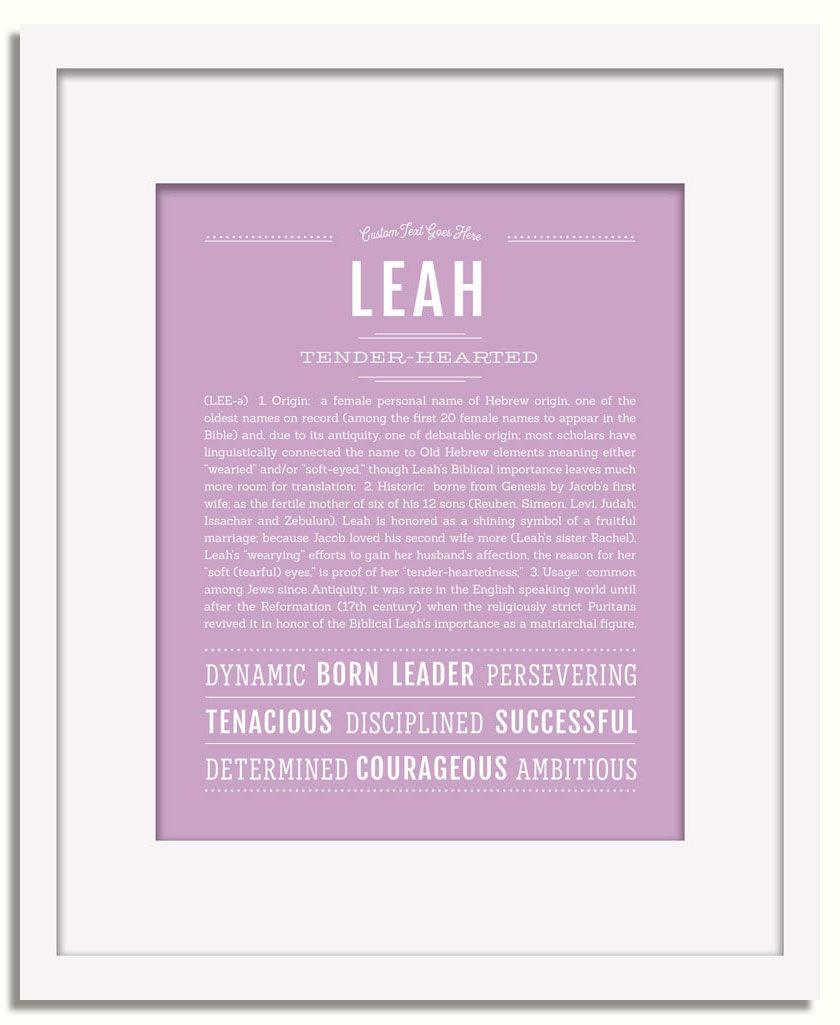 Frame Options | Lilac | White Frame, Matted