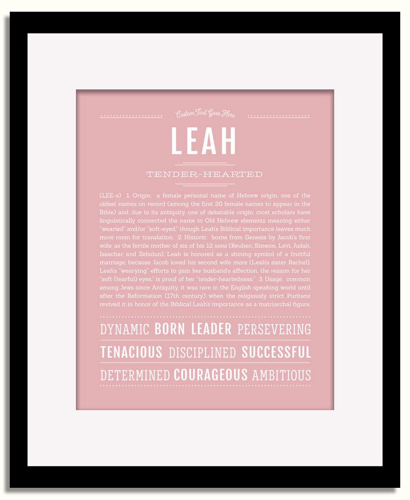 Frame Options | Dusty Rose | Black Frame, Matted