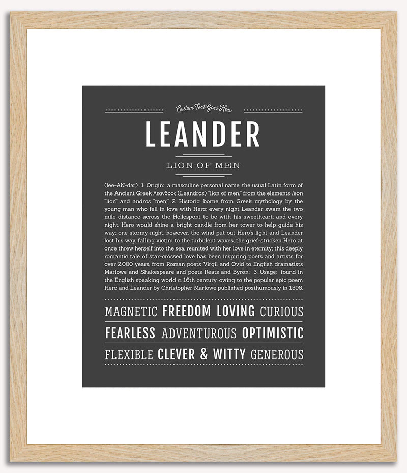 Leander | Name Art Print