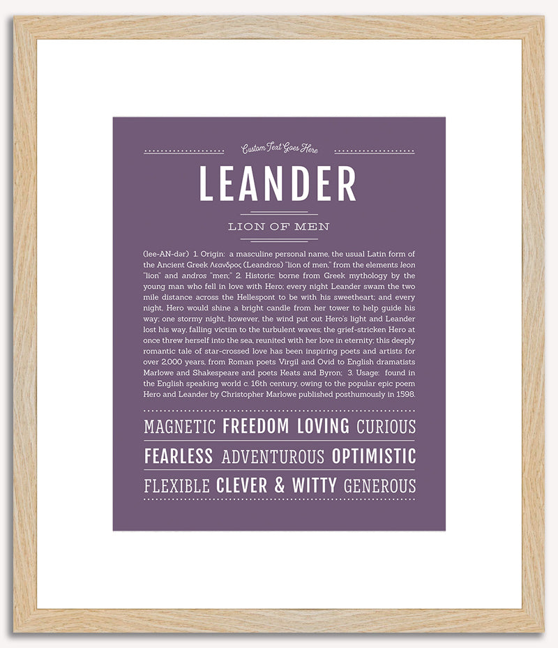 Leander | Name Art Print