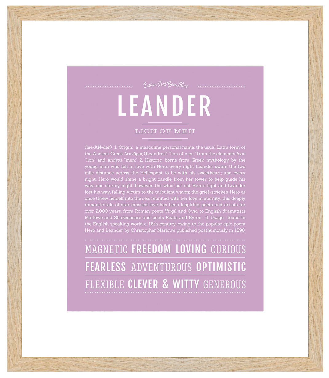 Leander | Name Art Print