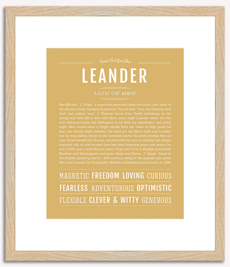 Leander | Name Art Print