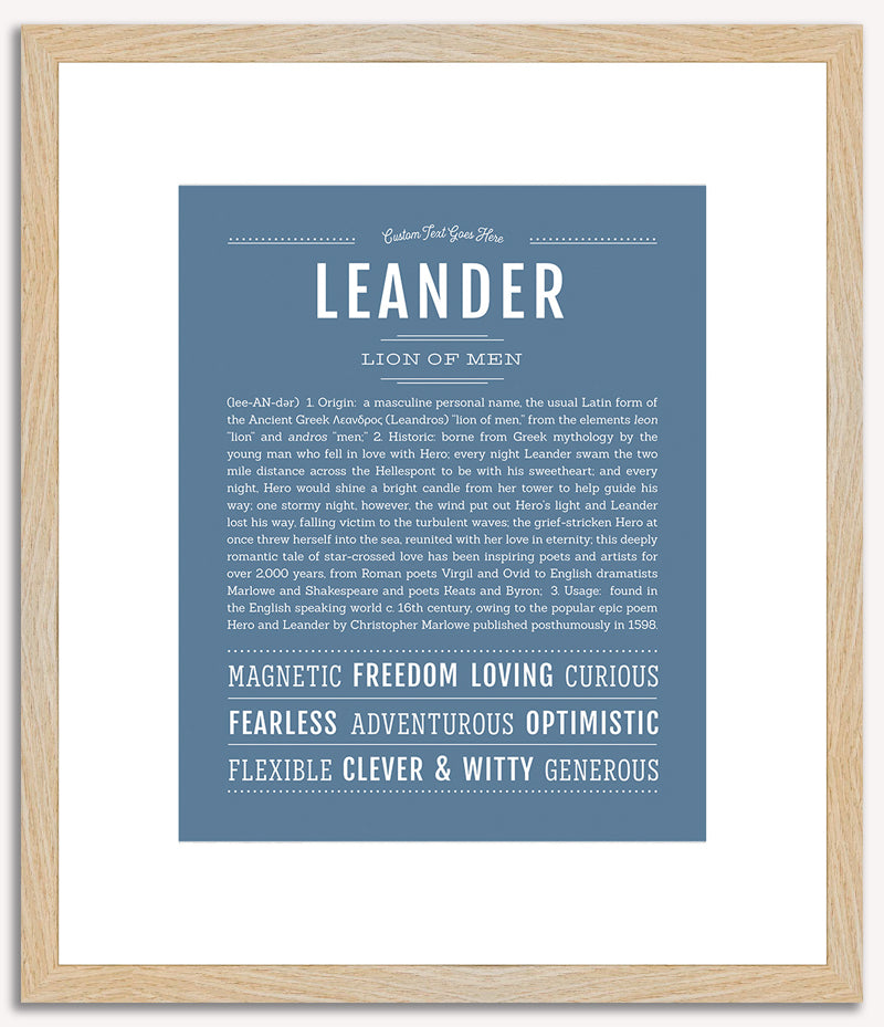 Leander | Name Art Print