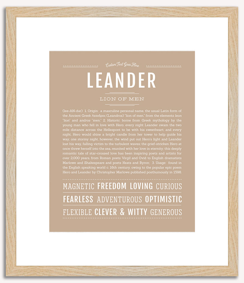 Leander | Name Art Print