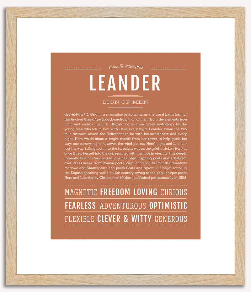 Leander | Name Art Print