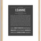 Leanne | Name Art Print