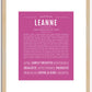 Leanne | Name Art Print