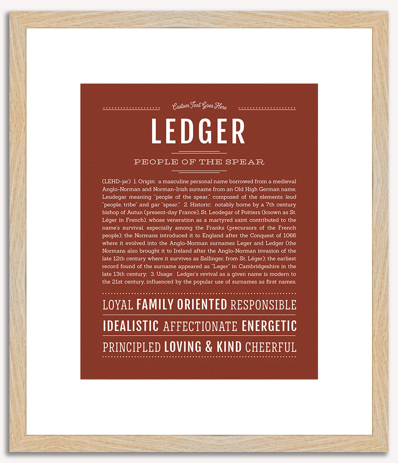 Ledger | Name Art Print