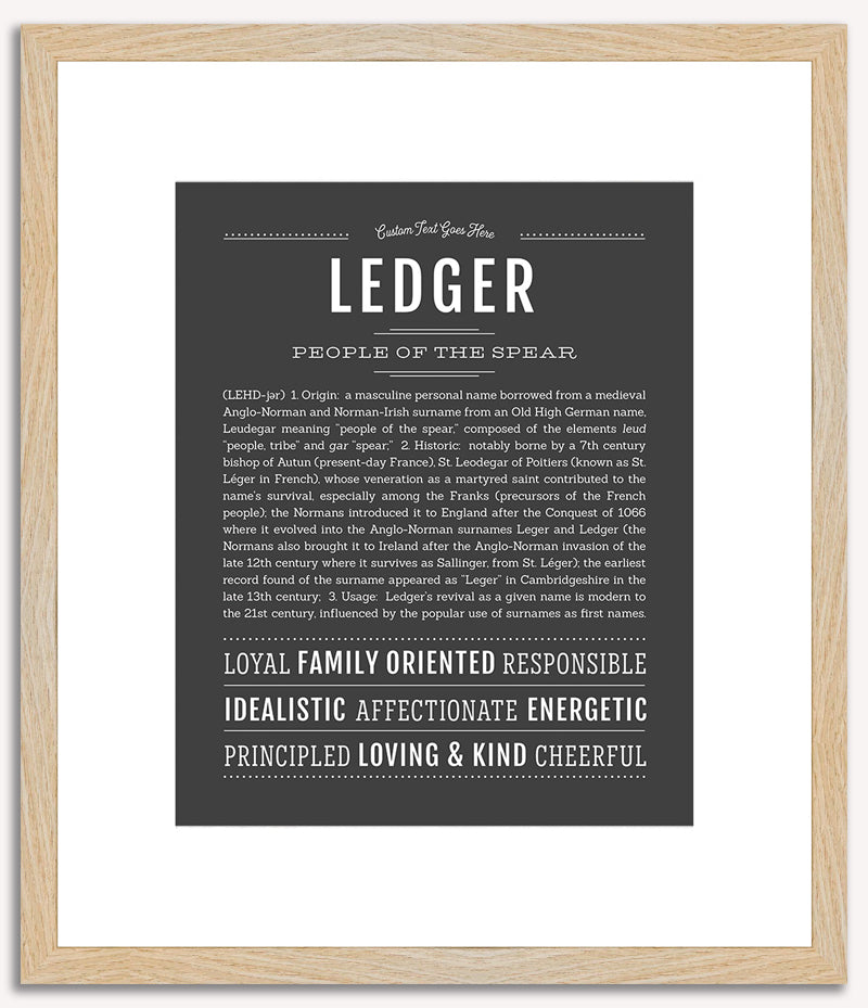 Ledger | Name Art Print