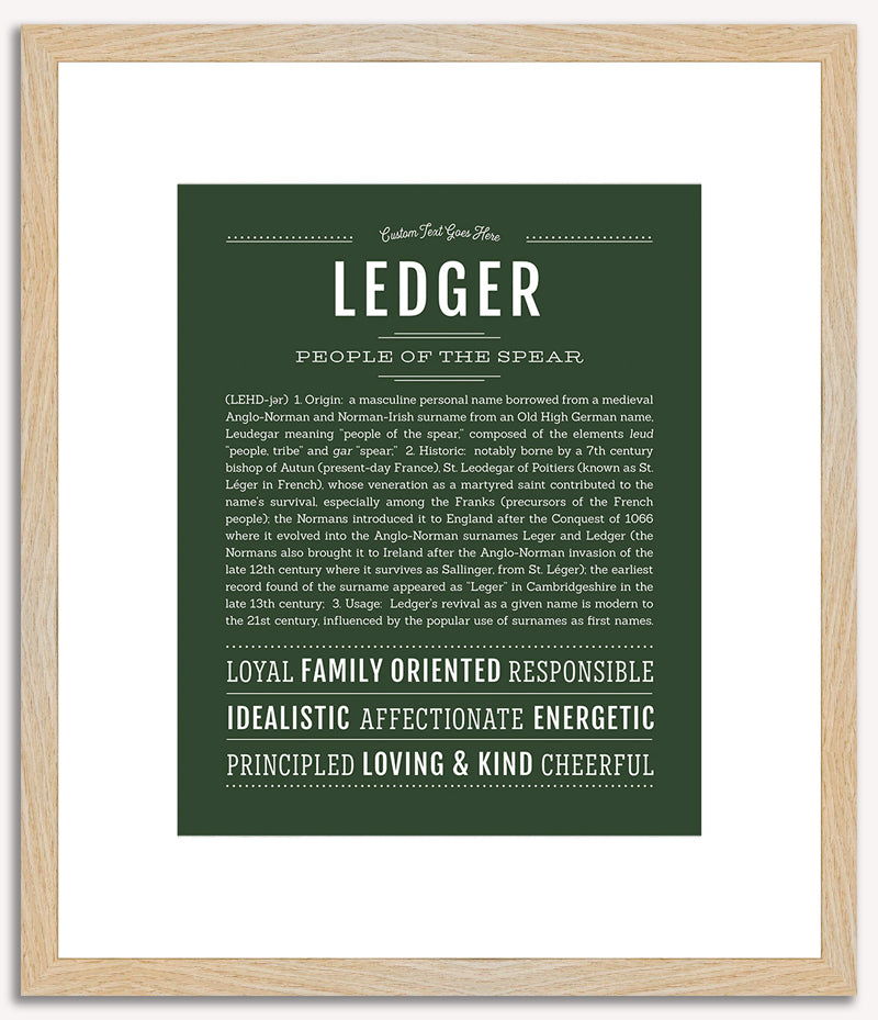 Ledger | Name Art Print