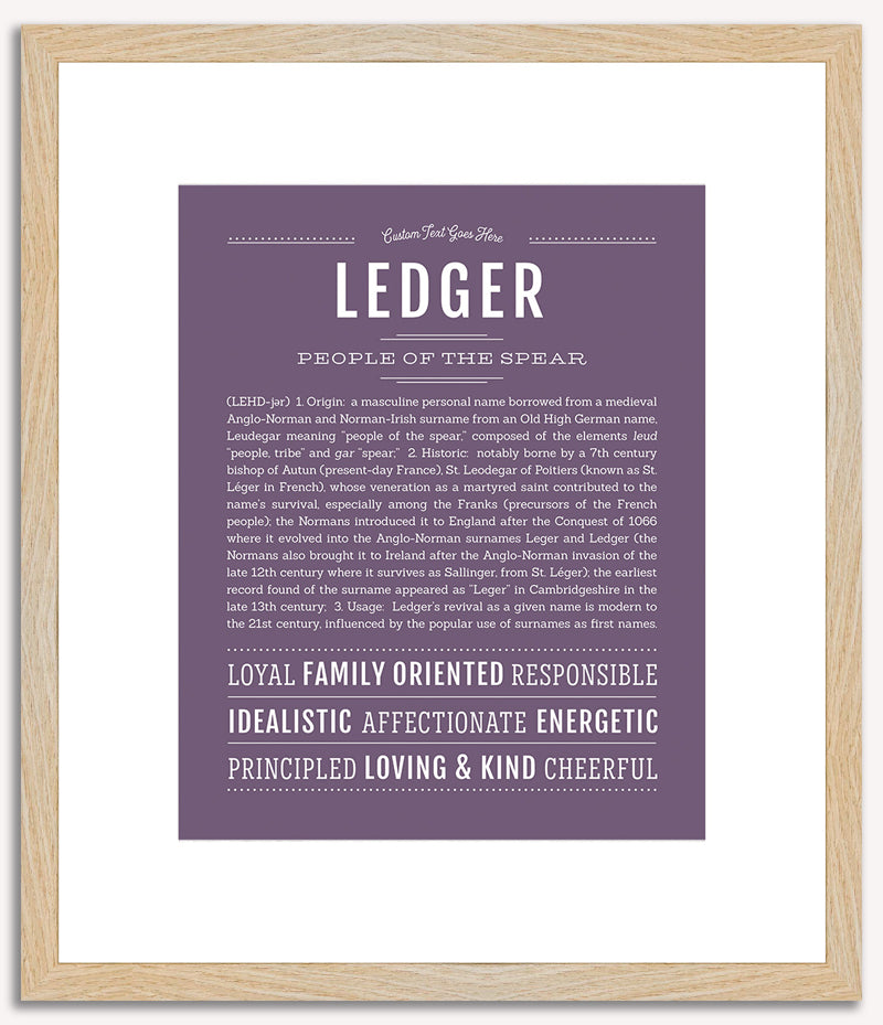 Ledger | Name Art Print