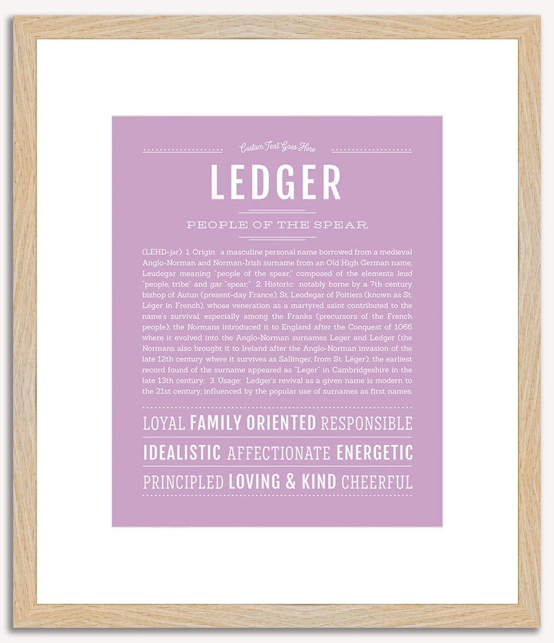 Ledger | Name Art Print