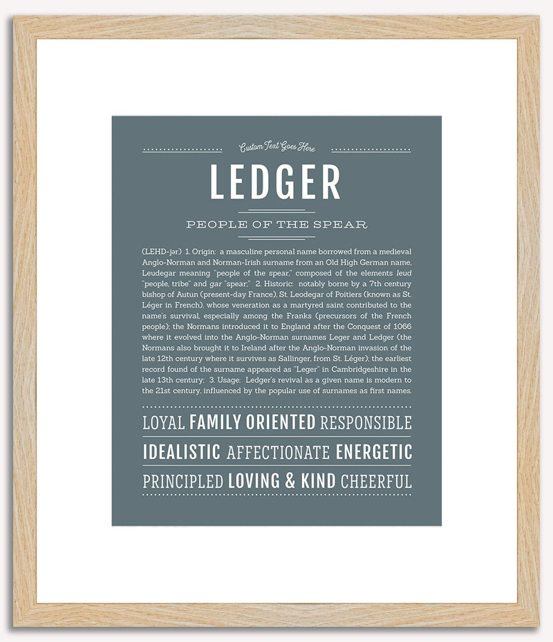 Ledger | Name Art Print