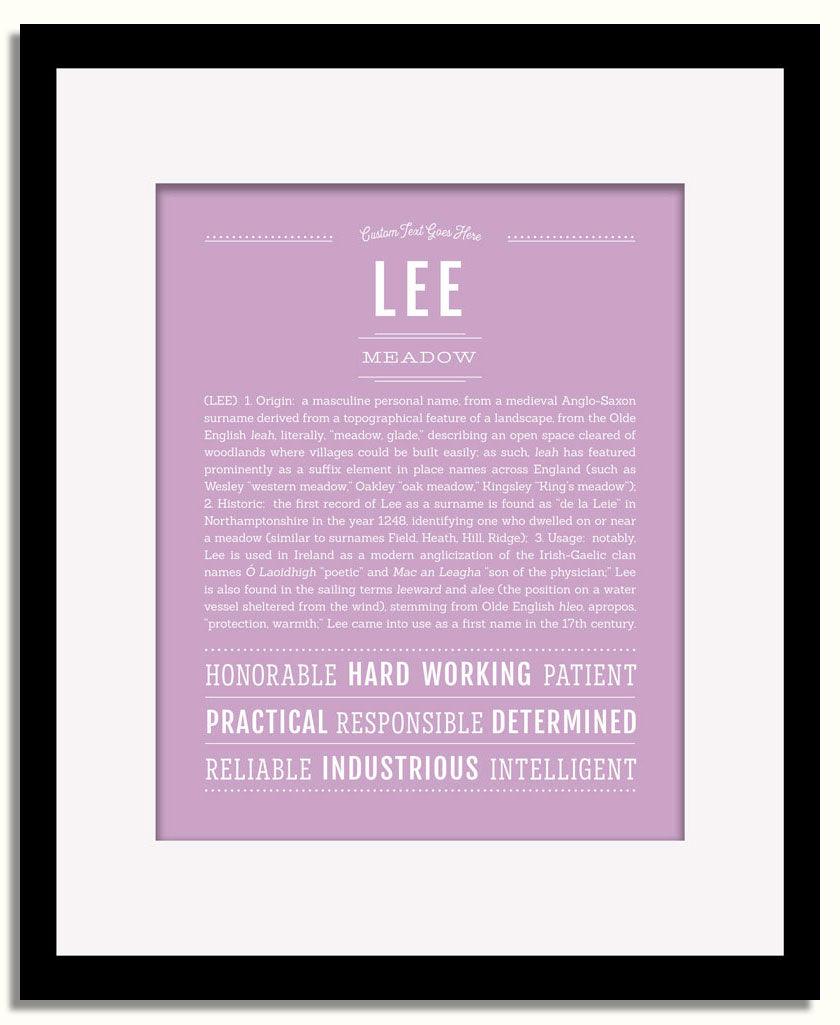 Frame Options | Lilac | Black Frame, Matted