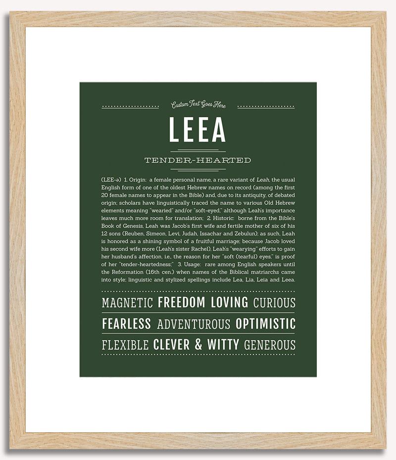 Leea | Name Art Print