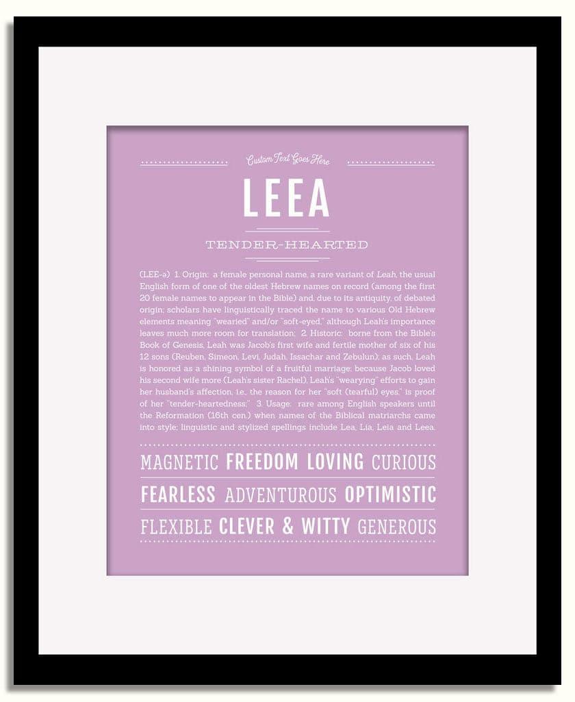 Frame Options | Lilac | Black Frame, Matted