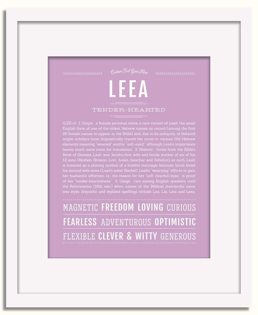 Frame Options | Lilac | White Frame, Matted