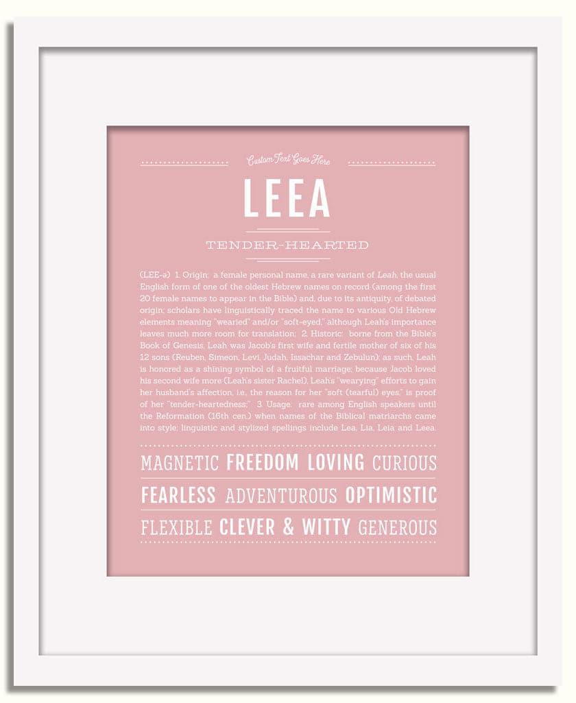 Frame Options | Dusty Rose | White Frame, Matted