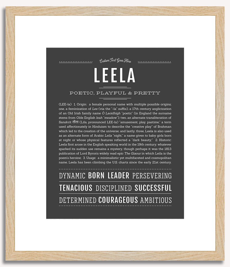 Leela | Name Art Print