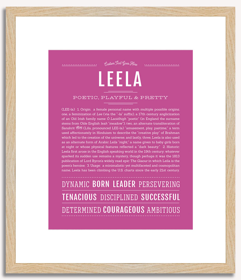 Leela | Name Art Print