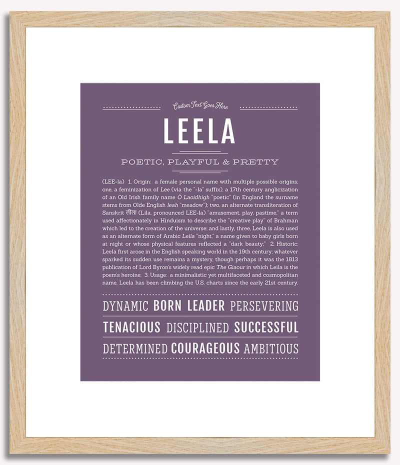 Leela | Name Art Print