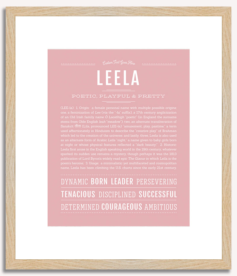 Leela | Name Art Print