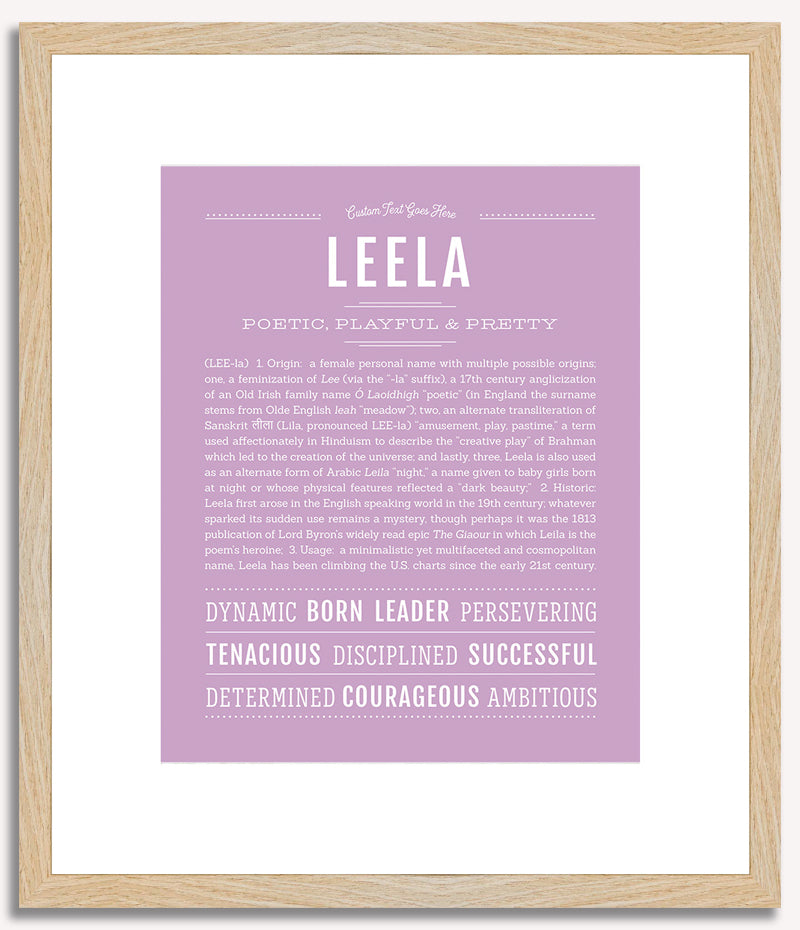 Leela | Name Art Print