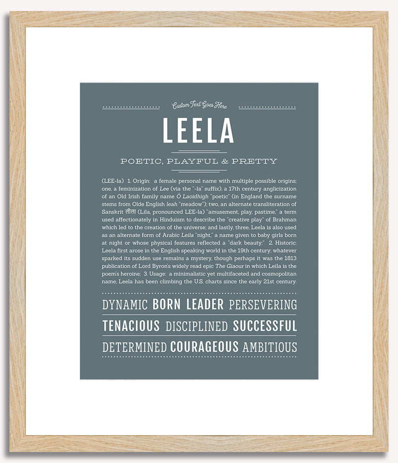 Leela | Name Art Print