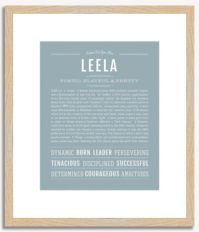 Leela | Name Art Print