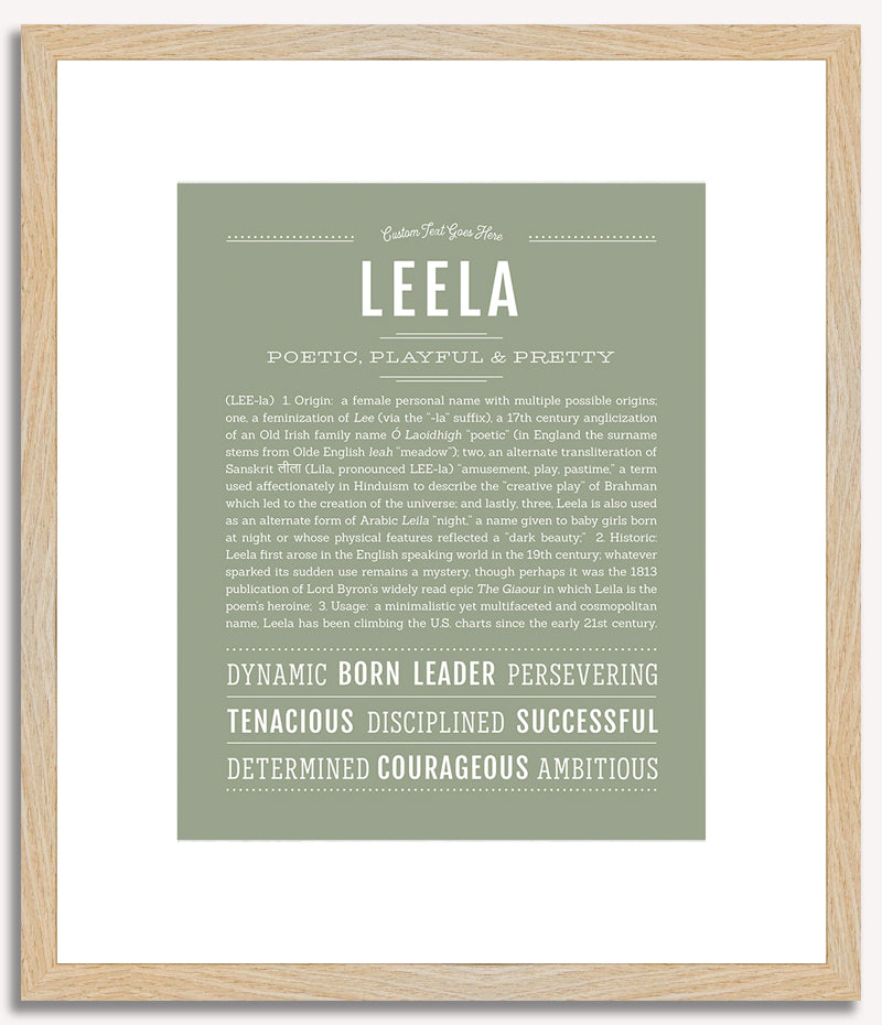 Leela | Name Art Print