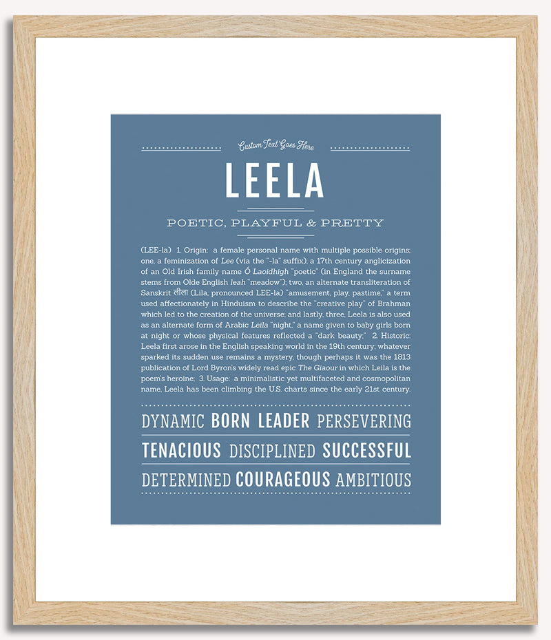 Leela | Name Art Print