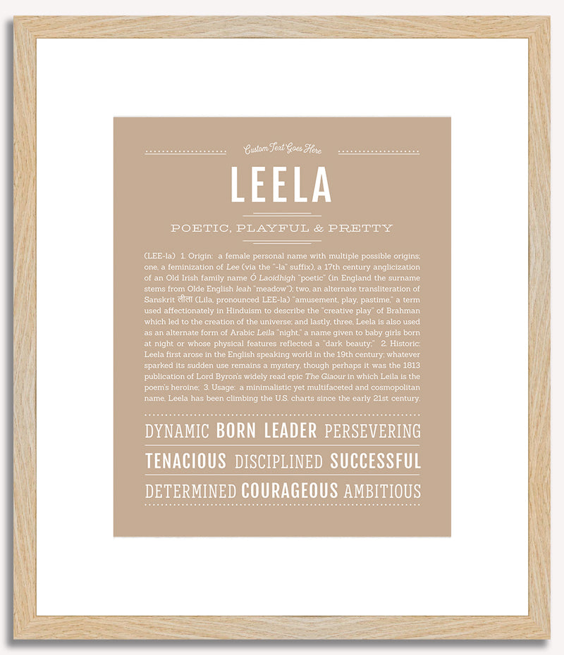 Leela | Name Art Print