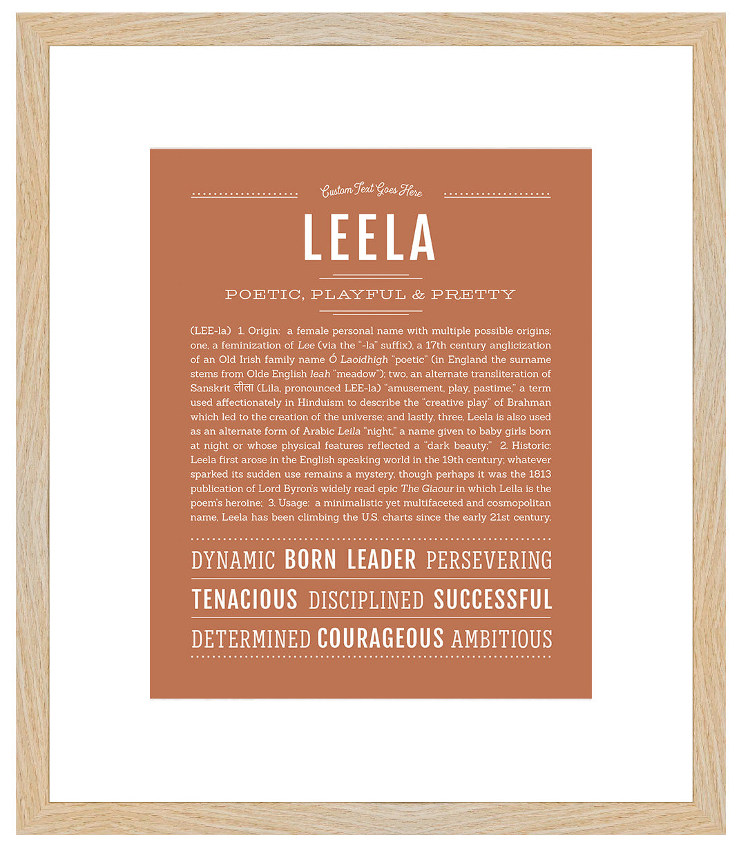 Leela | Name Art Print