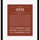 Leeya | Name Art Print
