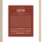 Leeya | Name Art Print