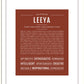 Leeya | Name Art Print