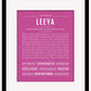 Leeya | Name Art Print