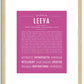 Leeya | Name Art Print