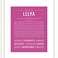Leeya | Name Art Print